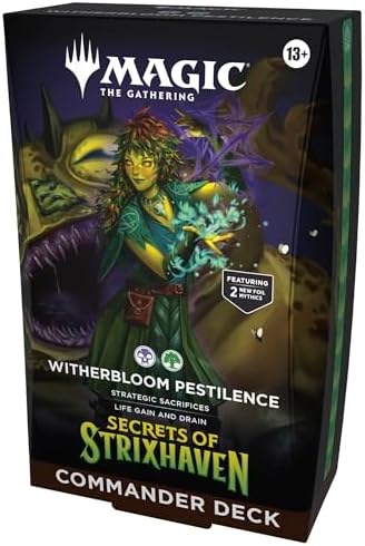 Magic: The Gathering Secrets of Strixhaven Commander Deck - Witherbloom Pestilence (100-Card Deck, Deck Box + Accessories)