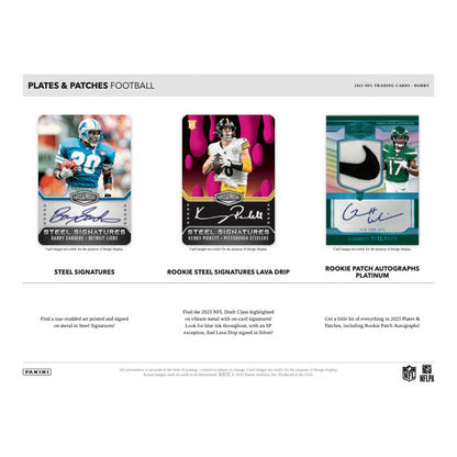 2023 Panini Plates &amp; Patches Football Hobby 12 Box Case