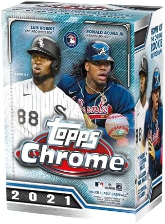 Topps 2021 Chrome Baseball Blaster Box, 32 cards per box