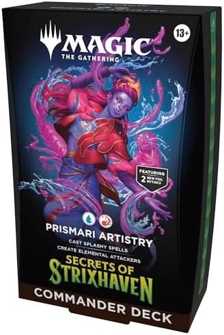 Magic: The Gathering Secrets of Strixhaven Commander Deck - Prismari Artistry (100-Card Deck, Deck Box + Accessories)